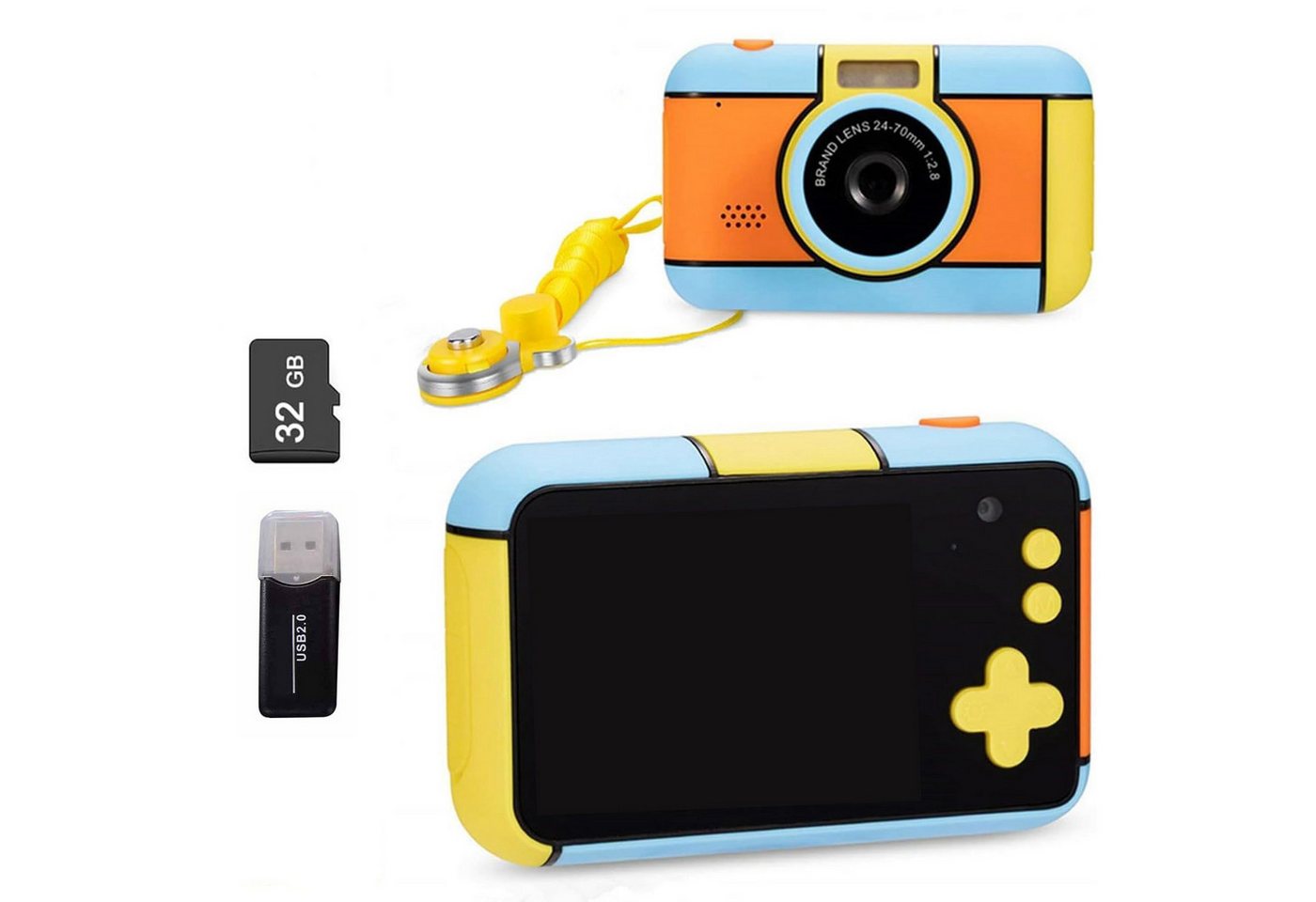 Coonoor Spielzeug-Zoom Digitalkamera mit 32GB SD-Karte & Kartenleser, 32MP Kinderkamera (mit 1080P HD Video – Perfektes Geburtstagsgeschenk für Kinder) von Coonoor