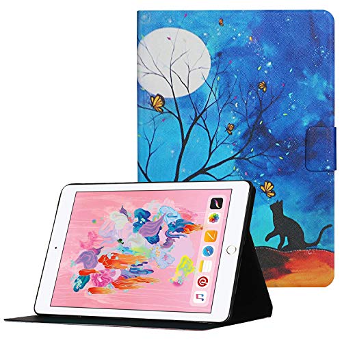 iPad 9.7 2018 Hülle iPad 5 2017 Hülle iPad Air 2/Air Smart Cover, Coopts Durable PU Leder Soft TPU Rückseite Stoßfest Auto Sleep Wake Cover für iPad 9.7 6./5.2018/2017 Air 2/Air 01-Mondlicht von Coopts