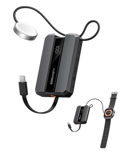 Coowisty Mini Powerbank 20W PD,10000mAh USB C Power Bank für Apple Watch,mit USB C Kabel Externe Handyakkus LED Display kompatibel mit Apple Watch(9-1),iPhone16/15/14/13/12,iPad Samsung Huawei Coowisty Mini Powerbank 20W PD,10000mAh USB C Power Bank für Apple Watch,mit USB C Kabel Externe Handyakkus LED Display kompatibel mit Apple Watch(9-1),iPhone16/15/14/13/12,iPad Samsung Huawei von Coowisty