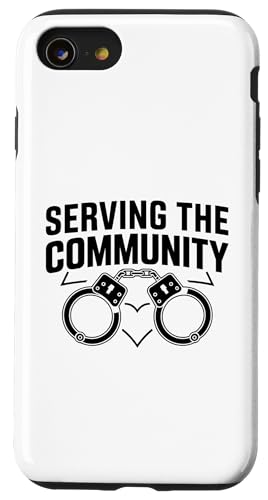 Im Dienste der Community Cop, Polizeibeamter, Polizisten Hülle für iPhone SE (2020) / 7 / 8 von Cop Gift Police Officer Sayings Policeman