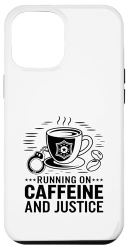 Running On Coffein And Justice Cop Police Officer Policemen Hülle für iPhone 12 Pro Max von Cop Gift Police Officer Sayings Policeman