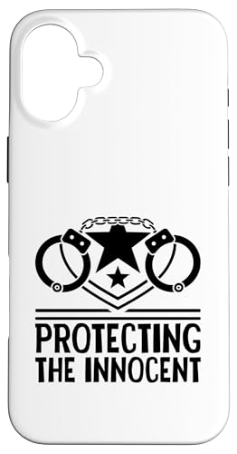 Schutz des unschuldigen Polizisten, Polizeibeamte Hülle für iPhone 16 Plus von Cop Gift Police Officer Sayings Policeman