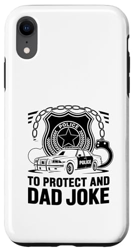 Um zu schützen und zu scherzen, Polizist, Polizisten Hülle für iPhone XR von Cop Gift Police Officer Sayings Policeman