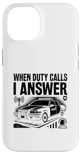 Wenn der Dienst ruft, antworte ich der Polizei, Polizist Hülle für iPhone 14 von Cop Gift Police Officer Sayings Policeman