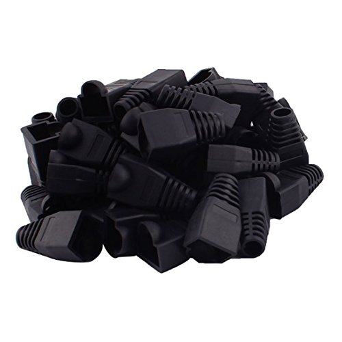 Copapa Weichplastik Ethernet RJ45 Kabelanschlussstiefel Abdeckung Zugentlastungsstiefel CAT5 CAT5E CAT6 CAT6E 100PCS von YIOVVOM （Schwarz） von Copapa