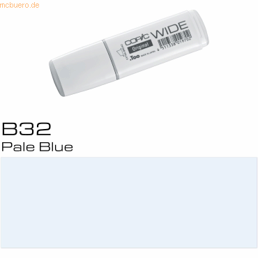 3 x Copic Marker Copic Wide B32 Pale Blue von Copic