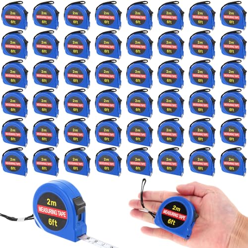 Copkim Mini-Maßband, einziehbar, 2 m, kleines Maßband, Tasche, winzige Zoll- und metrische Messung für Bau, Partygeschenke, Weihnachtsartikel, Männergeschenke, Blau, 50 Stück Copkim Mini-Maßband, einziehbar, 2 m, kleines Maßband, Tasche, winzige Zoll- und metrische Messung für Bau, Partygeschenke, Weihnachtsartikel, Männergeschenke, Blau, 50 Stück von Copkim