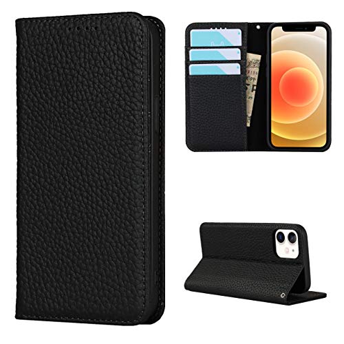 Copmob Schutzhülle für iPhone 12 Mini, Flip Echtleder, Brieftasche, 4 Schlitze, Magnetverschluss, Schutzhülle für iPhone 12 Mini – Schwarz Copmob Schutzhülle für iPhone 12 Mini, Flip Echtleder, Brieftasche, 4 Schlitze, Magnetverschluss, Schutzhülle für iPhone 12 Mini – Schwarz von Copmob