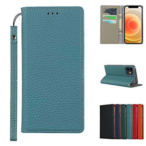 Copmob Schutzhülle für iPhone 12Mini, hochwertig, echtes Leder, Flip Case, 3 Kartenfächer, Magnetkarte, RFID-Blockierung, Schutzhülle, Himmelblau Copmob Schutzhülle für iPhone 12Mini, hochwertig, echtes Leder, Flip Case, 3 Kartenfächer, Magnetkarte, RFID-Blockierung, Schutzhülle, Himmelblau von Copmob