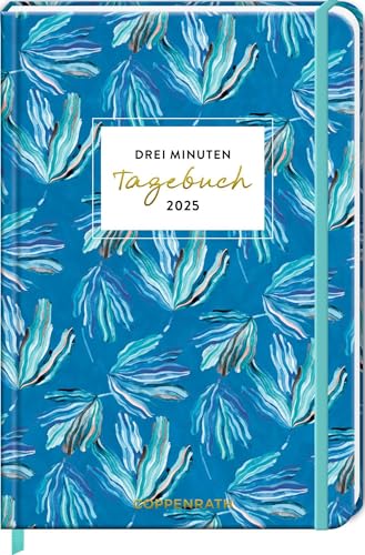 Großer Wochenkalender: 3 Minuten Tagebuch 2025 - Blätter blau (All about blue): Glücksjournal mit Wochenplaner und Eintragmöglichkeiten. Mit Gummiverschluss und Leseband von Coppenrath Verlag GmbH & Co. KG