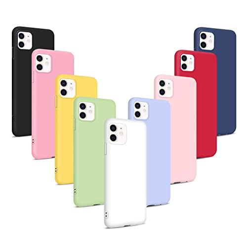 Coqinen 9X Hülle Kompatibel mit iPhone 11, Ultra dünn Silikon Handyhülle Matt Stoßfest Weiche Schutzhülle, 9 Farbe Coqinen 9X Hülle Kompatibel mit iPhone 11, Ultra dünn Silikon Handyhülle Matt Stoßfest Weiche Schutzhülle, 9 Farbe von Coqinen
