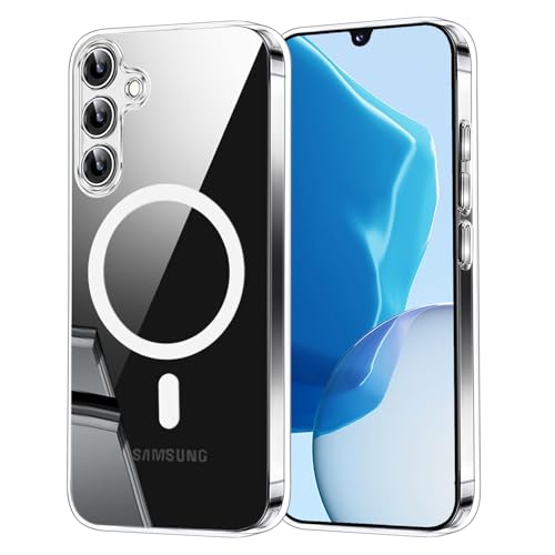 Magnetisch Handyhülle für Samsung Galalxy A55 5G Hülle, Stoßfest Transparent Dünn Schutzhülle Samsung A55 5G mit Kratzfeste PC Rückseite + TPU Bumper, Durchsichtig Magnetisch Handyhülle für Samsung Galalxy A55 5G Hülle, Stoßfest Transparent Dünn Schutzhülle Samsung A55 5G mit Kratzfeste PC Rückseite + TPU Bumper, Durchsichtig von Coqinen