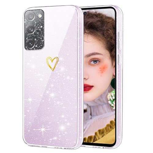Coqinen Klar für Samsung Galaxy S20 FE Hülle, Herz Muster Silikon Handyhülle mit Glitzer, Dünne Kratzfeste Stoßfest Schutzhülle für Frauen und Mädchen, Transparent Coqinen Klar für Samsung Galaxy S20 FE Hülle, Herz Muster Silikon Handyhülle mit Glitzer, Dünne Kratzfeste Stoßfest Schutzhülle für Frauen und Mädchen, Transparent von Coqinen