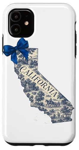 California Toile Coquette Aesthetic Cottagecore State Hülle für iPhone 11 California Toile Coquette Aesthetic Cottagecore State Hülle für iPhone 11 von Coquette Aesthetic California Blue Toile Vintage