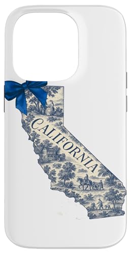 California Toile Coquette Aesthetic Cottagecore State Hülle für iPhone 14 Pro California Toile Coquette Aesthetic Cottagecore State Hülle für iPhone 14 Pro von Coquette Aesthetic California Blue Toile Vintage