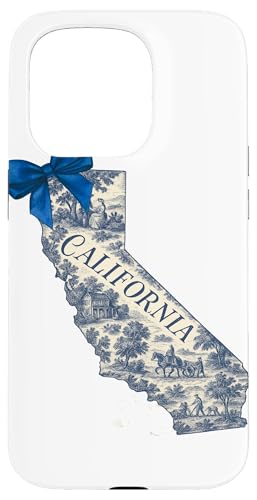 California Toile Coquette Aesthetic Cottagecore State Hülle für iPhone 15 Pro California Toile Coquette Aesthetic Cottagecore State Hülle für iPhone 15 Pro von Coquette Aesthetic California Blue Toile Vintage