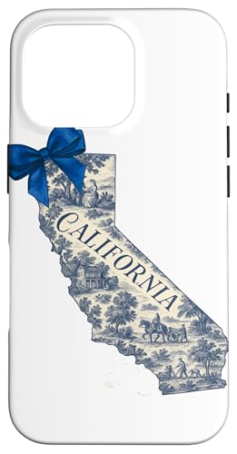 California Toile Coquette Aesthetic Cottagecore State Hülle für iPhone 16 Pro California Toile Coquette Aesthetic Cottagecore State Hülle für iPhone 16 Pro von Coquette Aesthetic California Blue Toile Vintage