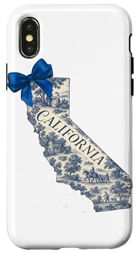 California Toile Coquette Aesthetic Cottagecore State Hülle für iPhone X/XS California Toile Coquette Aesthetic Cottagecore State Hülle für iPhone X/XS von Coquette Aesthetic California Blue Toile Vintage