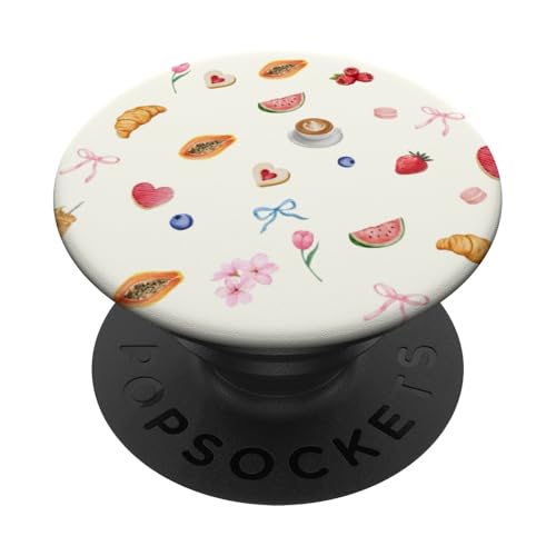 Coquette Trendy Preppy Sommer-Fruchtschleifenmuster PopSockets mit austauschbarem PopGrip Coquette Trendy Preppy Sommer-Fruchtschleifenmuster PopSockets mit austauschbarem PopGrip von Coquette Aesthetic Graphics