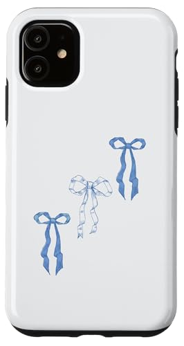 Hülle für iPhone 11 Weiche blaue Kokette Schleifen Girly Aesthetic von Coquette Aesthetic Graphics