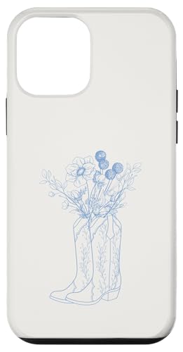 Hülle für iPhone 12 mini Coastal Cowgirl Stiefel mit blauem Blumenmuster Western Coquette Aesthetic Hülle für iPhone 12 mini Coastal Cowgirl Stiefel mit blauem Blumenmuster Western Coquette Aesthetic von Coquette Aesthetic Graphics