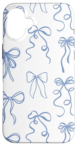 Hülle für iPhone 16 Plus Blaue Kritzelschleifen Muster Girlie Kokette Ästhetik Hülle für iPhone 16 Plus Blaue Kritzelschleifen Muster Girlie Kokette Ästhetik von Coquette Aesthetic Graphics