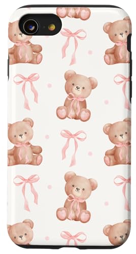 Hülle für iPhone SE (2020) / 7 / 8 Coquette Bears Bows Mädchenästhetik von Coquette Aesthetic Graphics