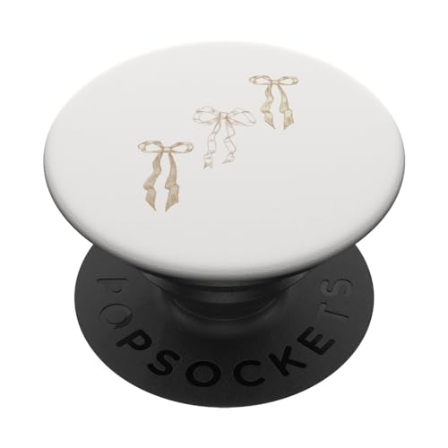 Weiche beige hellbraune Kokette Schleifen Girly Aesthetic PopSockets mit austauschbarem PopGrip Weiche beige hellbraune Kokette Schleifen Girly Aesthetic PopSockets mit austauschbarem PopGrip von Coquette Aesthetic Graphics