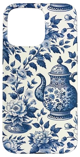 Blau-weißer Teekessel Chinoiserie Toile Muster Hülle für iPhone 15 Pro Max Blau-weißer Teekessel Chinoiserie Toile Muster Hülle für iPhone 15 Pro Max von Coquette Aesthetic