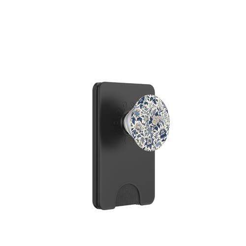 Blau-weißes florales Chinoiserie-Toile-Muster PopSockets PopWallet für MagSafe von Coquette Aesthetic