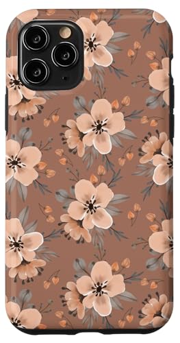 Blumiges Mokka-Mousse Hülle für iPhone 11 Pro von Coquette Aesthetic