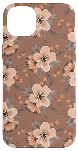 Blumiges Mokka-Mousse Hülle für iPhone 14 Plus von Coquette Aesthetic