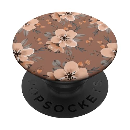 Blumiges Mokka-Mousse PopSockets Klebender PopGrip von Coquette Aesthetic