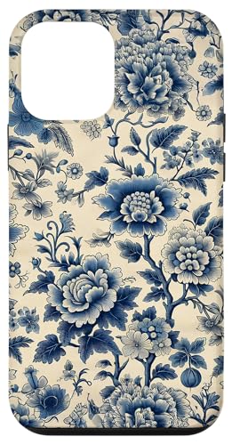 Chinoiserie Toile-Muster mit Blumenmuster in Antik-Weiß Hülle für iPhone 12 mini von Coquette Aesthetic