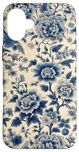 Chinoiserie Toile-Muster mit Blumenmuster in Antik-Weiß Hülle für iPhone 16 Plus Chinoiserie Toile-Muster mit Blumenmuster in Antik-Weiß Hülle für iPhone 16 Plus von Coquette Aesthetic