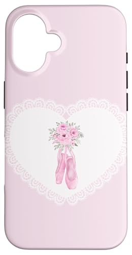 Coquette Balletcore Deckchen Rosa Ballettschuhe Soft Girl Hülle für iPhone 16 von Coquette Aesthetic