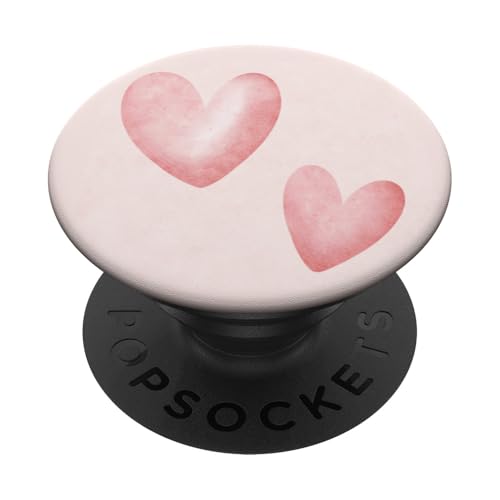 Coquette Pink Tiny Hearts Aquarell PopSockets Klebender PopGrip von Coquette Aesthetic