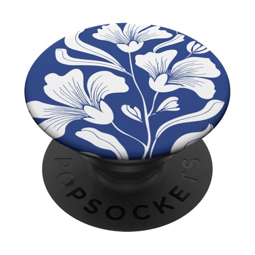 Elegante weiße Chinoiserie Line Art Floral PopSockets Klebender PopGrip Elegante weiße Chinoiserie Line Art Floral PopSockets Klebender PopGrip von Coquette Aesthetic