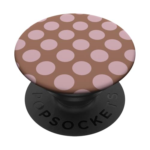 Gelato Mauve Pastell Polka Dots Mokka Mousse Hellbraun PopSockets Klebender PopGrip von Coquette Aesthetic