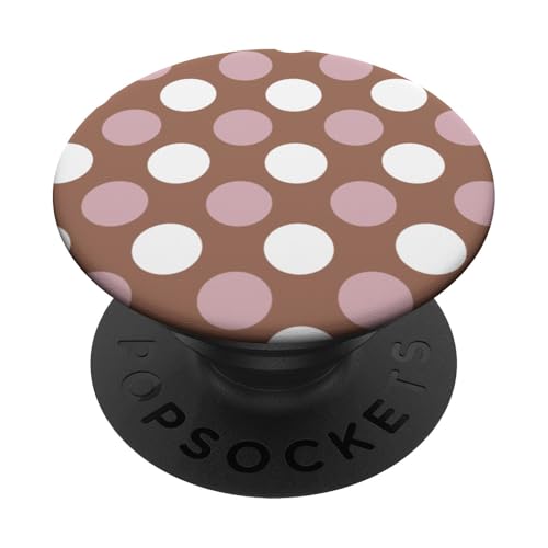Gelato Mousse-Farben in Mauve, Pastell-Weiß, Punkte, Mokka PopSockets Klebender PopGrip von Coquette Aesthetic