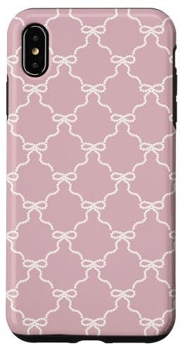 Gelato Pastell Mauve Farbe Pearl Bow Ribbon Pattern Hülle für iPhone XS Max von Coquette Aesthetic