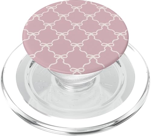 Gelato Pastell Mauve Farbe Pearl Bow Ribbon Pattern PopSockets PopGrip für MagSafe von Coquette Aesthetic