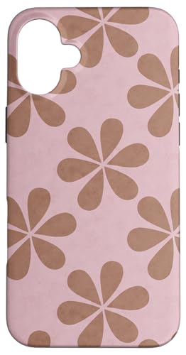 Gelato Pastell Mokka Mousse Hellbraun Mauve Retro Blume Hülle für iPhone 16 Plus von Coquette Aesthetic