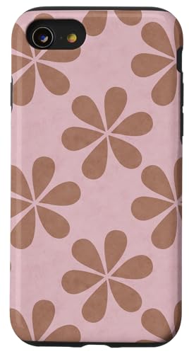 Gelato Pastell Mokka Mousse Hellbraun Mauve Retro Blume Hülle für iPhone SE (2020) / 7 / 8 von Coquette Aesthetic