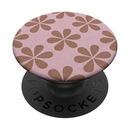 Gelato Pastell Mokka Mousse Hellbraun Mauve Retro Blume PopSockets Klebender PopGrip von Coquette Aesthetic