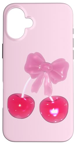 Kokette Hot Pink Kirschen mit Schleife Y2K 90er Jahre Hülle für iPhone 16 Plus Kokette Hot Pink Kirschen mit Schleife Y2K 90er Jahre Hülle für iPhone 16 Plus von Coquette Aesthetic