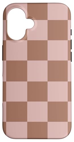 Mokka Mousse Gelato Mauve Pastell Schachbrettmuster Hülle für iPhone 16 von Coquette Aesthetic