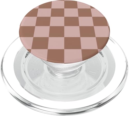 Mokka Mousse Gelato Mauve Pastell Schachbrettmuster PopSockets PopGrip für MagSafe von Coquette Aesthetic