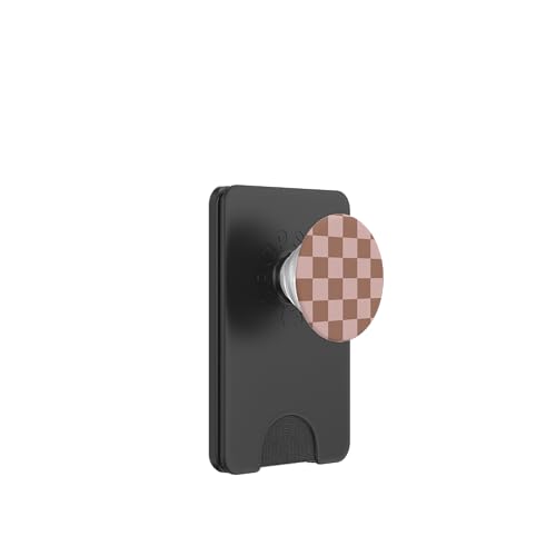Mokka Mousse Gelato Mauve Pastell Schachbrettmuster PopSockets PopWallet für MagSafe von Coquette Aesthetic