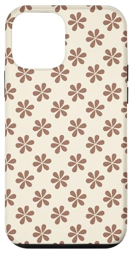 Mokka-Mousse Hellbraun Creme Farbe Retro Blumenmuster Hülle für iPhone 12 mini von Coquette Aesthetic